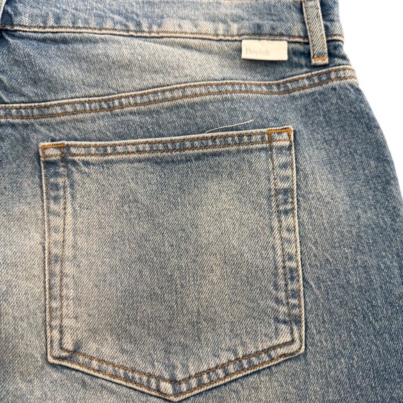 Boyish The Billy Stretch Blue Straight Women's Jeans Button Fly Denim, Size 32 - Picture 6 of 13